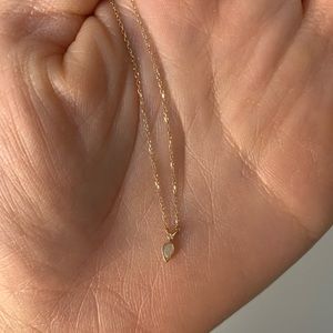 Opal diamond necklace